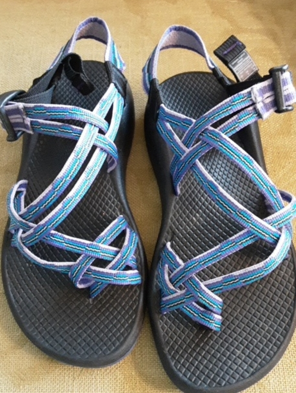 Chaco-ZX2-Yampa Danube Purple Blue Sandals Toe Wrap Outdoors Hiking Comfort Sz 7